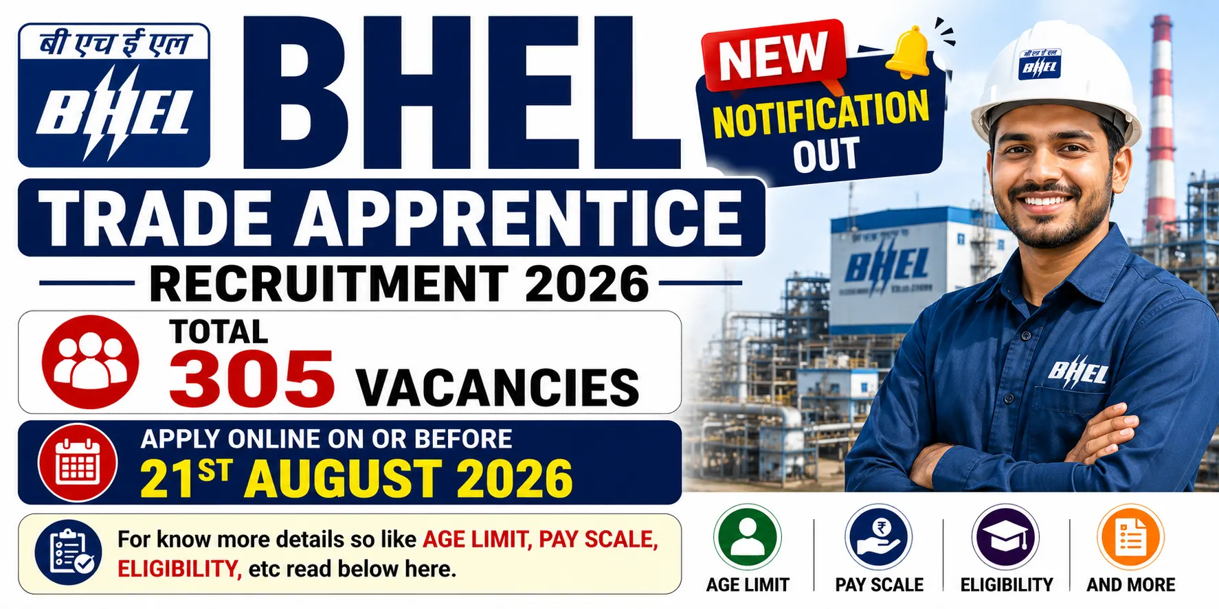 BHEL Trade Apprentice Recruitment 2026 - Apply Now